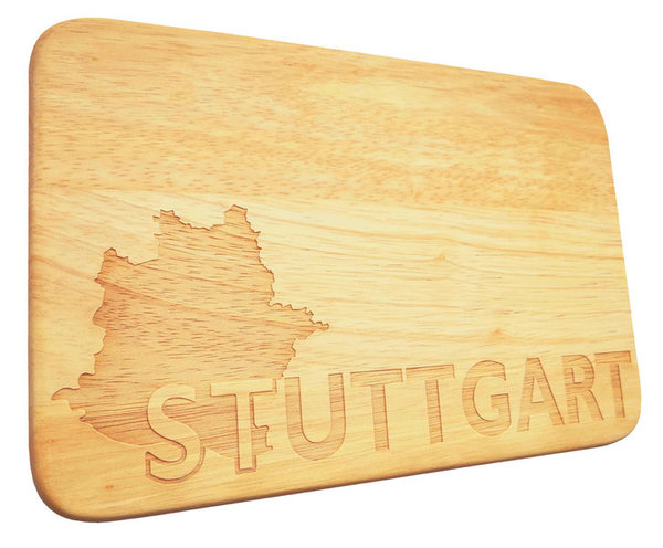Brotbrettchen Stuttgart Frühstücksbrett Gravur Holz