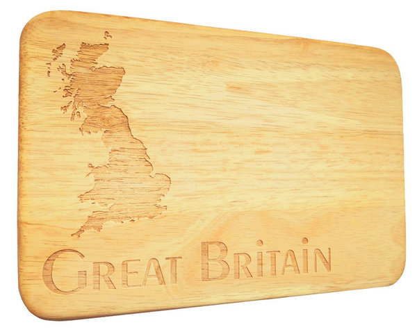 Brotbrettchen Great Britain Großbritannien Gravur Holz